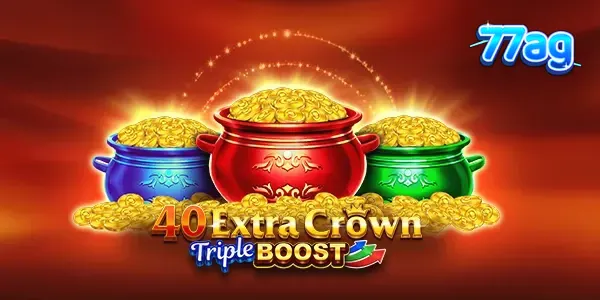 Tampilan visual slot 40 Extra Crown Triple Boost Golden Coins Link dengan simbol buah klasik.